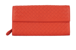 Bottega Veneta Intrecciato Continental Wallet,Leather, Red, B07117052K, 3*